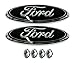 Muzzys (SET OF TWO) FORD 05-14 F150 BLACK AND CHROME Front Grille AND Tailgate Emblem Set WITH NUTS, Oval 9