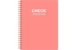 NOKINGO Check Register – A5 Check Book Register Books with Check & Transaction Registers, Checking Account Register Book for Personal and Business, Rose Check Register Notebook, 5.8"x8.25" Check Registers