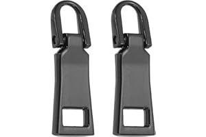 uxcell 2Pcs Zipper Pull Replacement, Detachable Metal Zipper Handle Mend Fixer Tab Repair for Luggage Suitcase Backpack Jacke