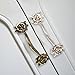 Anti-Silver Rose Cupboard Cabinet Wardrobe Drawer Door Pull Handle DIY