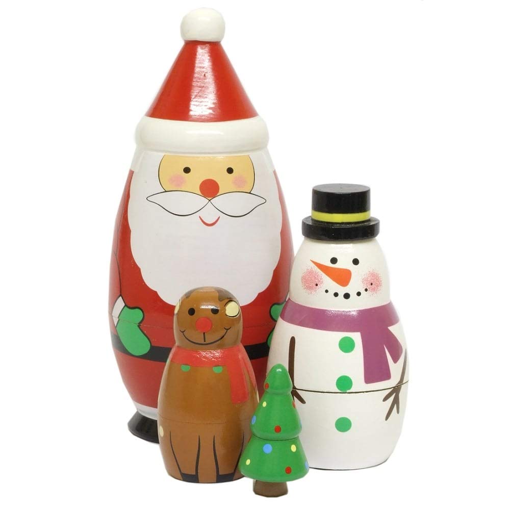 Wooden Nesting Christmas Set