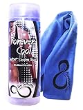 Cooling Towel - Reduces Body Temperature and Helps Beat The Summer Heat - Extremely Durable Snap Towel That Is Perfect For Camping, Hiking or Anyone Working Outdoors Includes 1 Pink or Blue Sports Travel Towel, Free-Fitness eBook & 100% Money Back Guarantee (Blue or Pink)
