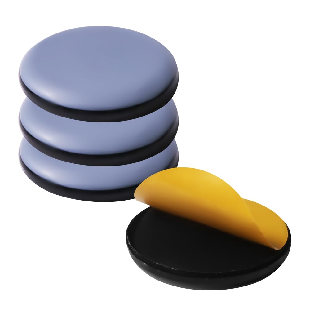 Furniture Sliders For Carpet And Hardwood Floors Adhesive Furniture Glides Self-Stick Furniture Sliders pads (round50mm, 4)