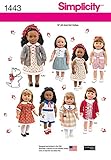 Simplicity Creative Patterns 1443 Doll Clothes, 18-Inch
