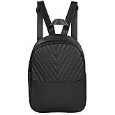 Energather Womens Backpack, PU Leather Backpack Purse Mini Backpacks, Elegant Small Backpacks for Women with Adjustable Strap (black)