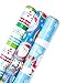 Hallmark Reversible Christmas Wrapping Paper Bundle, Kids (Pack of 3, 120 sq. ft. ttl.), santa and reindeer, 5JXW1629