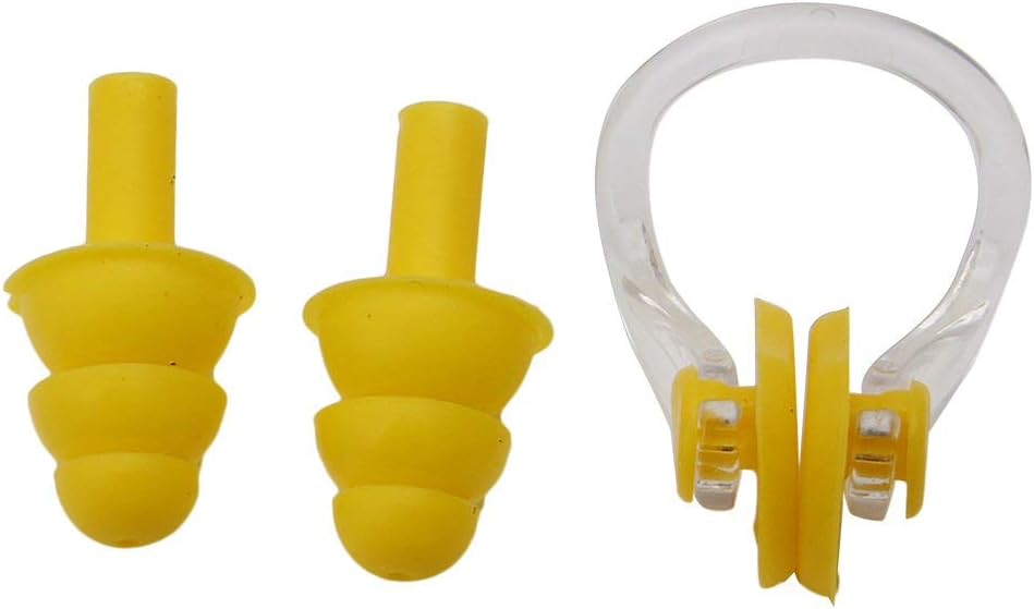 Set di clip per naso e orecchie in silicone per nuoto, ideale per gli
