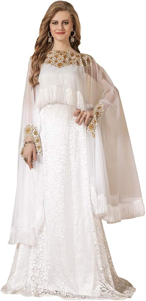 White kaftan maxi dress Clearance