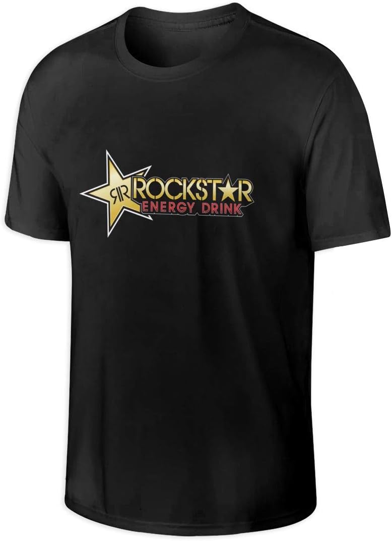 Rockstar Energy Drink Mens Crew Neck T-Shirt, Stylish Cotton Men's Short Sleeve