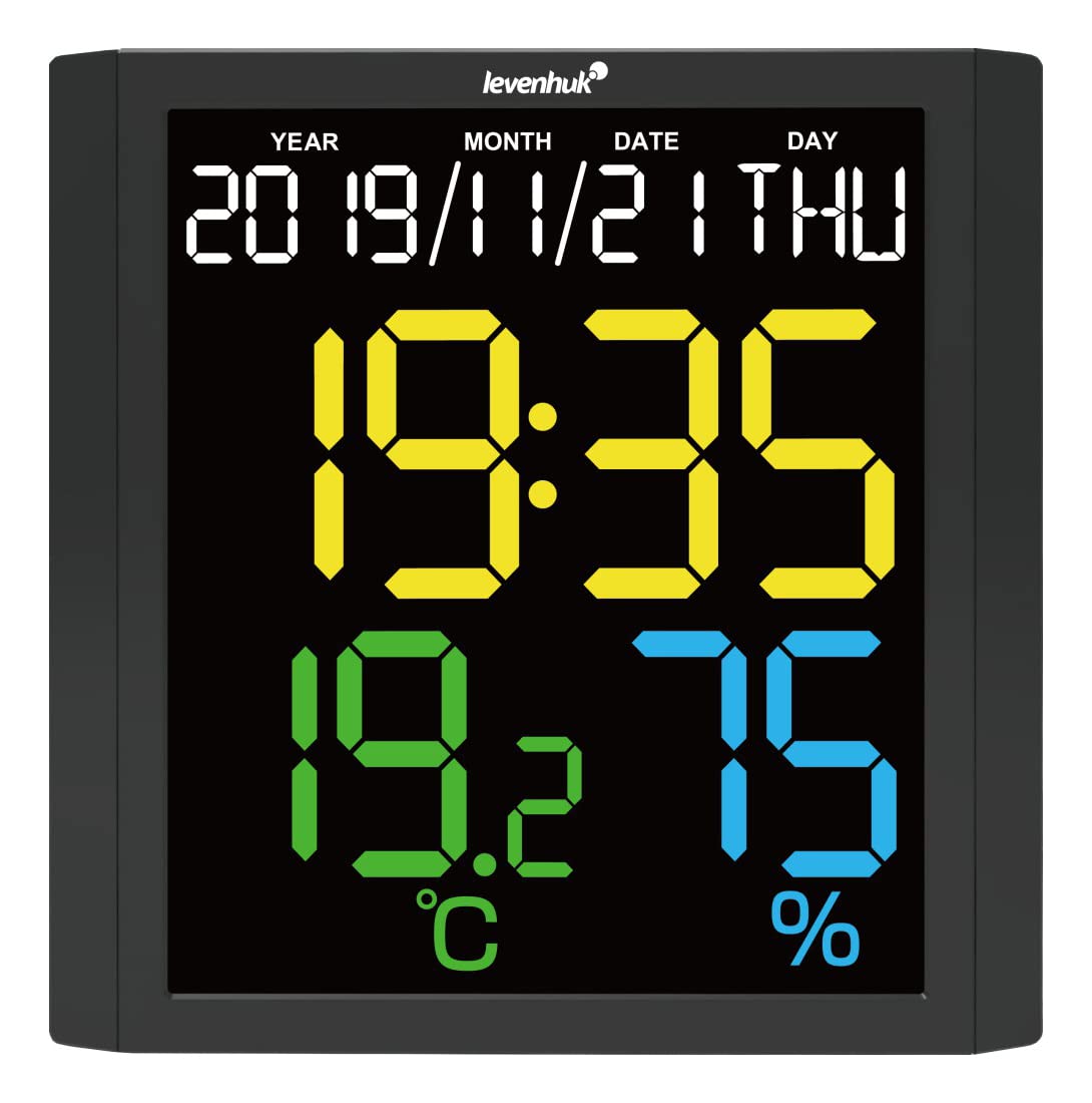 Levenhuk Wezzer PLUS LP10 Thermohygrometer – Thermometer, Hygrometer, Clock, Alarm clock