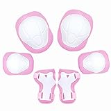 Child Kids Protective Gear Set,Knee and Elbow Pads with Wrist Guards Toddler for Multi-sports Cycling ,Bike,Rollerblading, Skating, Volleyball (Pink)
