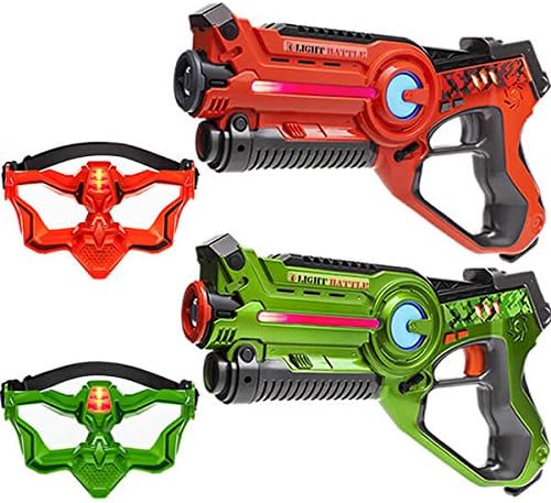 Light Battle Laser Tag Toy Gun: 2 laserguns + 2 Active VIP masks - LBAP22201D