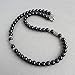 8mm Black Onyx Mens Necklace, Sterling Silver Accents, 18-24in Custom Length - Handcrafted in USA