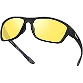 Polarized Night Time Driving Glasses for Men Women Anti Glare Night Vision Glasses Sunglasses for Cycling Biking