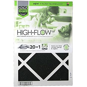 No Toil Castle Air Filters One Year Hvac, 14" x 20" x 1"