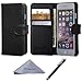 Wisdompro Case for iPhone 6s, for iPhone 6, Premium PU Leather 2-in-1 Protective Folio Flip Wallet Case with Credit Card Holder Slots for Apple 4.7 Inch iPhone 6s 6 (Black)