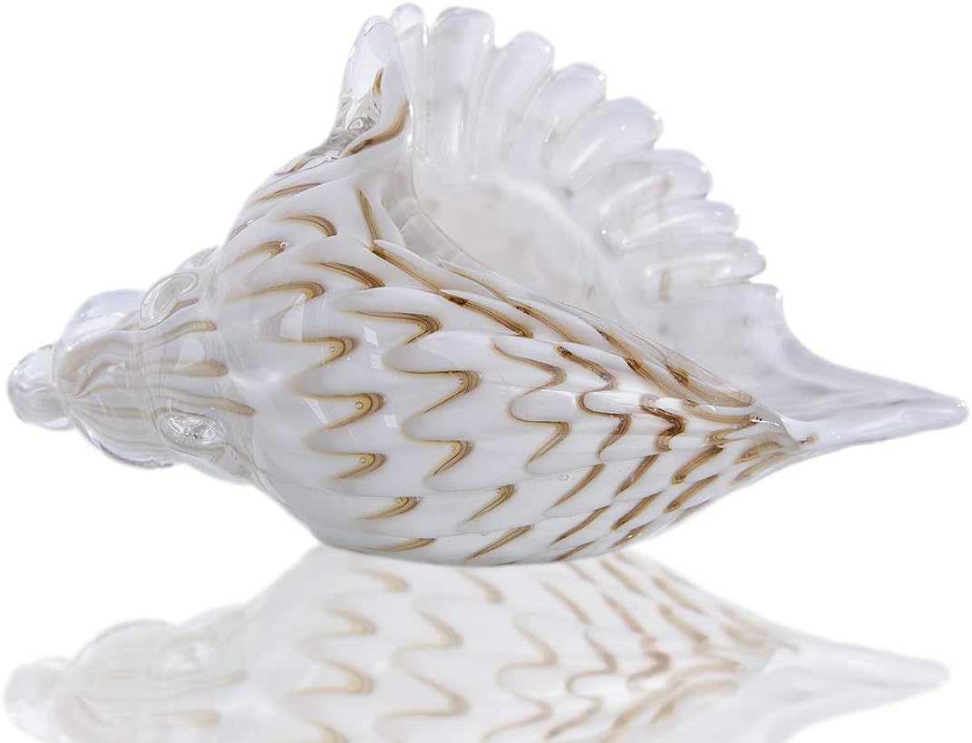 Qf Glass Conch Shell Home Decorations Hand Blown Glass Animal Figurines or Sculpture
