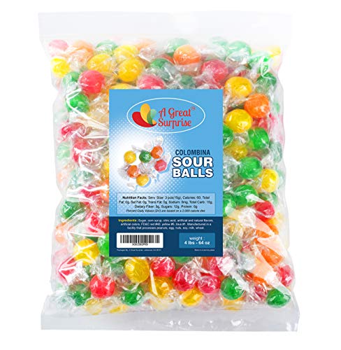 Sour Balls Hard Candy - Colombina Hard Candy - Sour Fruit Balls Assorted Candies, 4 LB Bulk Candy - //medicalbooks.filipinodoctors.org