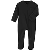 GLEAMING GRAIN Baby Kids Sleep and Play Baby Cotton Sleeper Zip Front Footed Pajamas 0-12 Month
