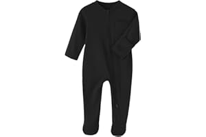 GLEAMING GRAIN Baby Kids Sleep and Play Baby Cotton Sleeper Zip Front Footed Pajamas 0-12 Month
