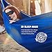 Kamileo Double Camping Hammock, Lightweight Nylon Portable Hammock with Sleep Mask and Tree Straps, for Camping Backpacking Outdoor Beach Yard (Blue)