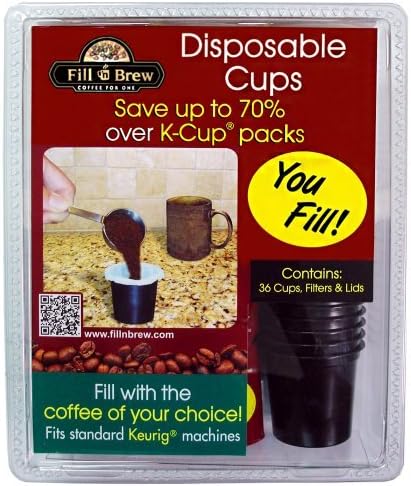 LaMi Products INC Economy Kitchen Accessory Fill N Brew Disposable Cups, 36-Count by LaMi Products INC