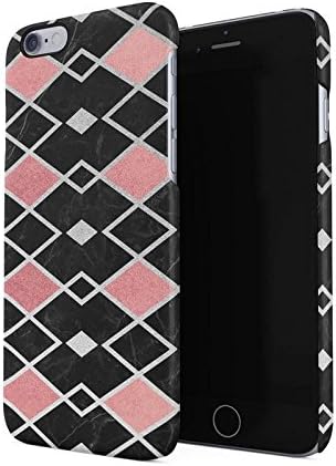 Amazon Com Black Marble Rose Gold Concrete Rhombus Pattern