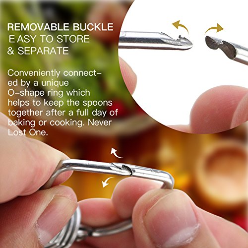 image for VOCH Measuring Spoons - Set of 6pcs Stainless Steel Baking Spoon for M