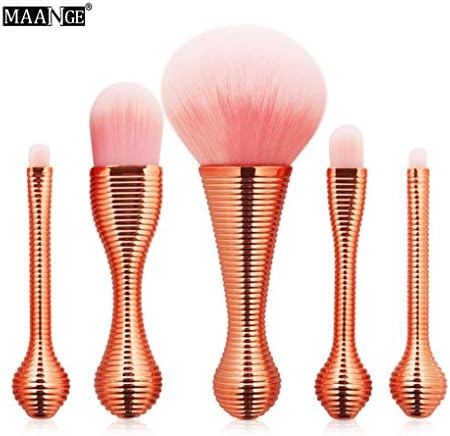 Kixing(TM) 5Pcs Lollipop Pencil Foundation Eye shadow Makeup Brushes Eyeliner Brush (Gold)