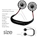 YIWEI Portable Neck Fan,Hand Free Wearable Fan Rechargeable Mini USB Personal Fan 360° Degree Perfect for Office Travel Sport and Outdoor