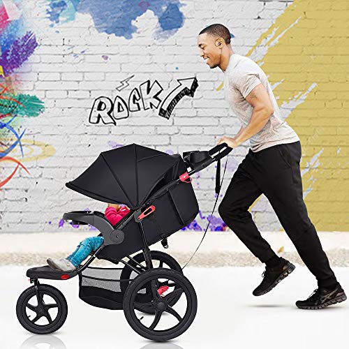 Cchainway Baby Jogger Stroller - Foldable Lightweight Stroller with Jogger Travel System, w/Parental Cchainway Baby Jogger Stroller - Foldable Lightweight Stroller with Jogger Travel System, w/Parental