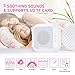 Fabroop White Noise Babies Therapy Support TF Card Playback, 5 Relaxing Soothing Rechargeable Sleep Sound Machine for Kids, Tinnitus Sufferer, Light