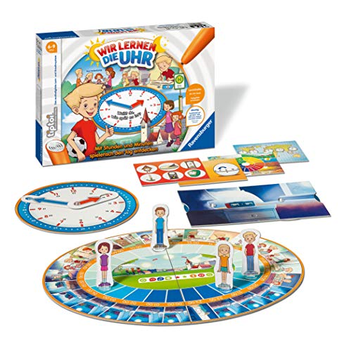 Ravensburger tiptoi 00847 - Wir Lernen die Uhr/Spiel ab 6 Jahren/Spielerisch die Uhr Lernen mit dem interaktiven Brettspiel und Einstellbarer Uhr – Bild 6
