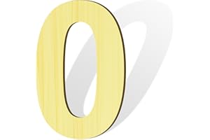 DVOBEZ 17 Inch Large Wooden Numbers, Solid 0.2 Inch Thickness Wood Numbers, Wooden Numbers for Baby Photo Shoots, Birthday Photo Collages, Address Sign Board, Open Houses, Wedding Decorations (Number 0)