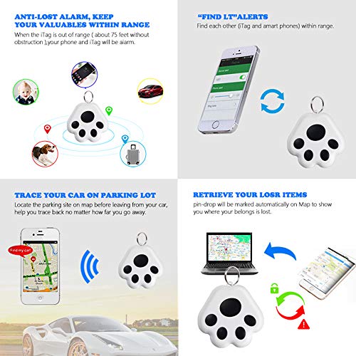 Faraone4w Localizzatore GPS Bluetooth con Suono, Localizzatore GPS Anti-Smarrimento Anti-Perso Bluetooth Localizzatore GPS per Bambini Gatti Cani Auto Chiavi della Bicicletta
