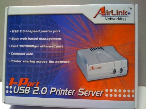 AirLink + Networking - 1-Port USB 2.0 Printer Server APSUSB201