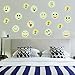 2 Sheets Glow in The Dark Wall Decals Stickers for Windows, Wall or Car Decoration Removable DIY Home Art Light Smile Face Light Peel Stick for Kids Babys Bedroom