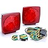 Amarine-made-Boat-Marine-Pair-LED-Square-Light-Kit-Trailer-Under-80-Tail-Stop-Brake