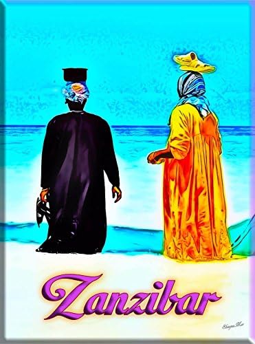 Magnet Zanzibar Island Tanzania East Africa Travel Advertisement Art Magnet Print