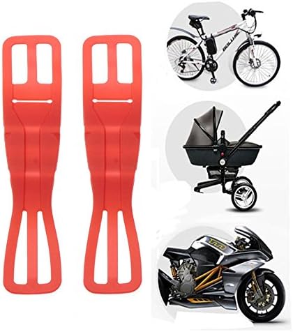 2 Pack Smartphone Mount Holder for Bike, Stroller, Car Headrest, Steering Wheel, Golf Cart, Motorcycle, GPS, Exercise Bike, Shopping Cart. Compatible with iPhone, Samsung Galaxy, HTC (Red 2 Pack)