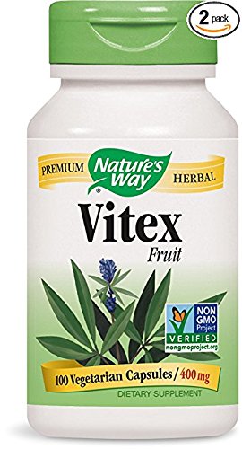Nature's Way Vitex (Chaste Tree), 100 Capsules, 400 mg (Pack of 2)