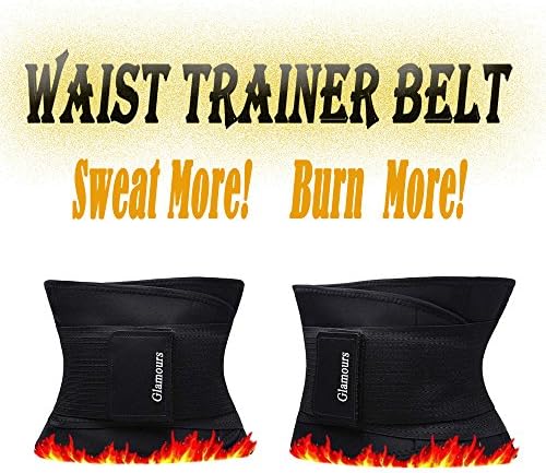 Glamours Womens Weight Loss Belt Hot Neoprene Body Shapers Slimming Waist Cincher by