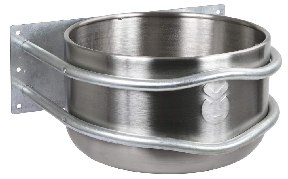 Kerbl 32490 Stainless Steel Feeding Trough with Drain / Approx 18 L