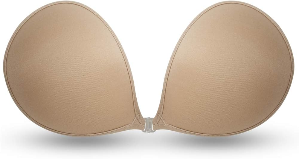 Super Nubra Padded Adhesive Bra, Tan, Size C Clothing