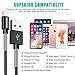 sharllen Lightning Cable Spring iPhone Charger Cable 5 Pack [3/6/10FT] USB Fast Charging & Data Sync Cord Long Charging Cable Compatible iPhone Xs/MAX/XR/X/8/8P/7/7P/6/iPad/iPod(Black)