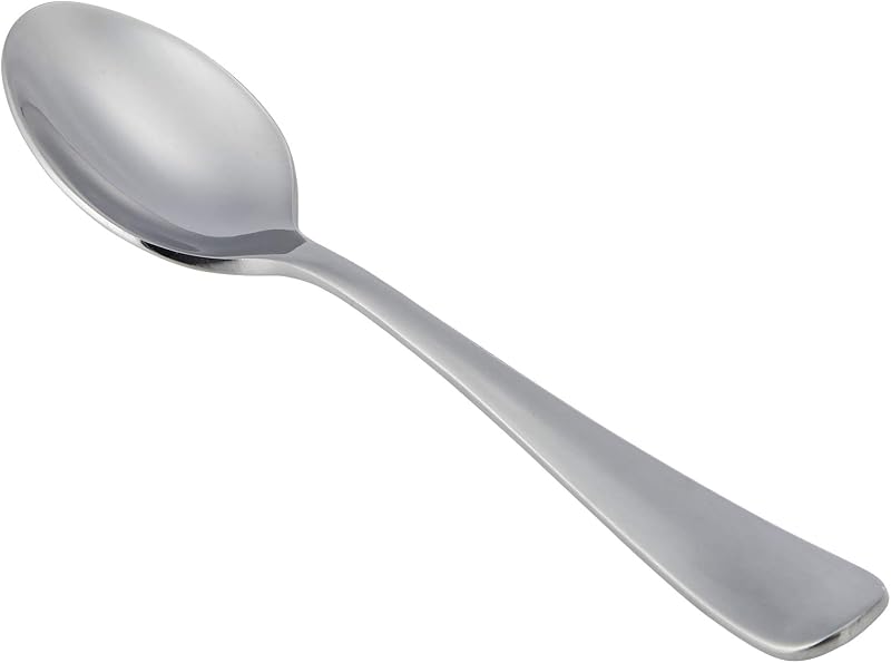 Cucharilla de café de acero inoxidable con borde redondo, 13,3 cm, paquete de 12