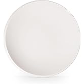 Villeroy &amp; Boch NewMoon, Modern Dinner Plate for Everyday Use, Premium Porcelain, Dishwasher Safe, White, 10.6 in