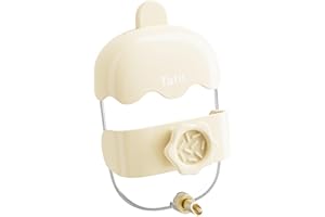 Tafit Leak-Proof & Chew-Proof Hanging Water Dispenser No Drip for Birds, Chinchillas, Guinea Pigs, Ferrets, Rats, Rabbits, Bunnies, Parrots, Squirrels, and Other Small Animals - Beige, 12oz