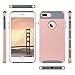 ULAK iPhone 7 Plus Case, Slim Flexible TPU Rugged Rubber Anti Scratch Hard Cover Thin Case with Design for Apple iPhone 7 Plus 5.5 inch- Rose Gold/Grey