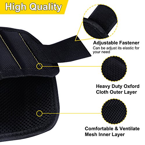 Magnetic Wristband - CrazyLynX Extended Pick-Up Tool with 5 Powerful Strong Magnets for Holding Screws, Nails, Bolts, Drill Bits, Fasteners, More Other Small Tools for Handymen/Carpenters (black)